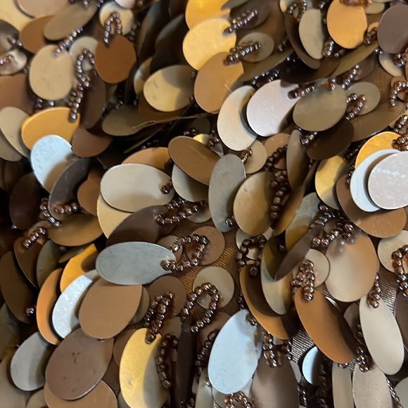 Small Bronze Sequin Handbag - Picture 3 of 4